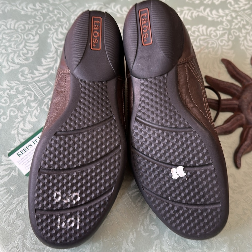 Taos Sneakers Womens Steady Brown 9 Leather Walking Shoe‎ Comfort Casual - Picture 6 of 8